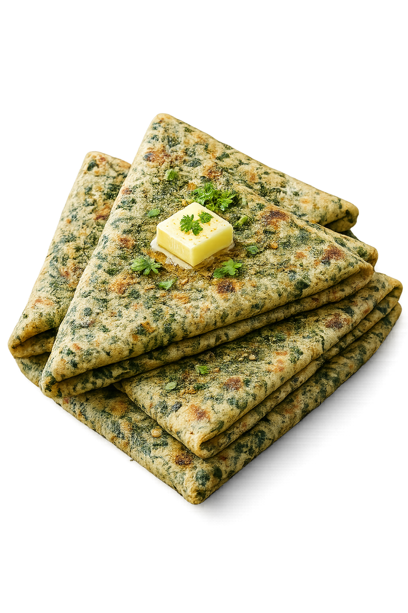 Triangle Methi Paratha – Healthy Fenugreek Wheat Flatbread | Ready to ...